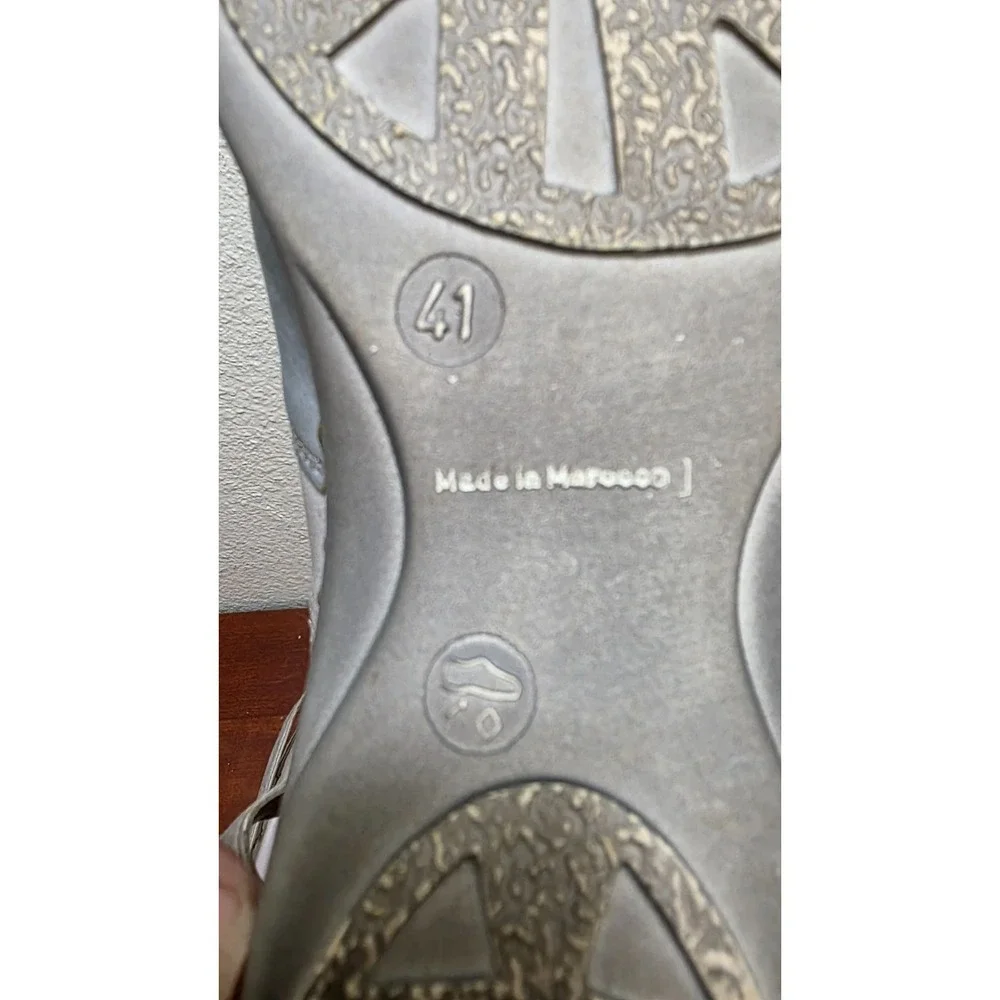 Rieker‎ Women's Light Blue Leather Slingback Grama Core Flats Cutout Design Size